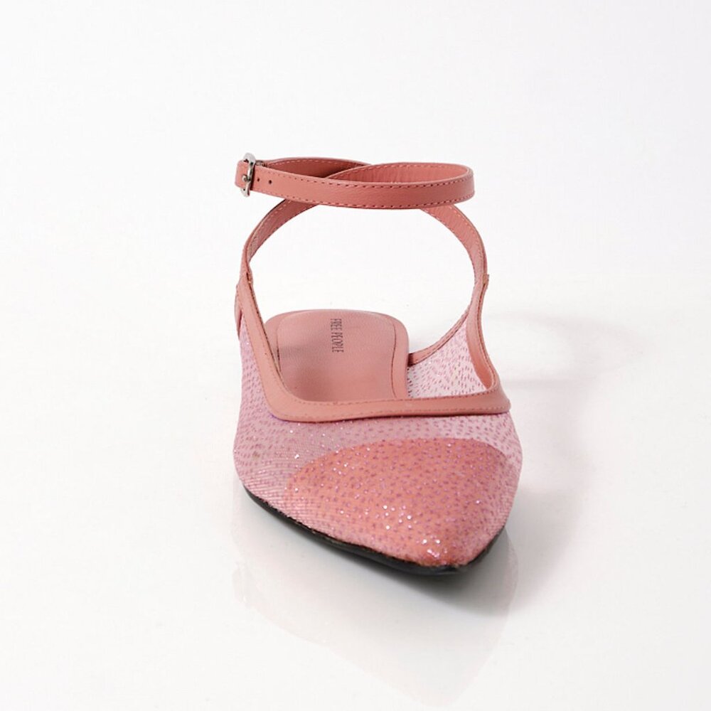 🎉LAST CHANCE🎉 FREE PEOPLE Sheer Glitter Jules Flats / Cloud Pink - Picture 7 of 10